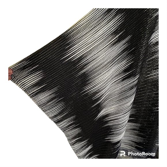 Chicos Travelers Collection Zig-Zag Ombre Pattern Black/White Ruana L/XL EUC - Picture 4 of 5